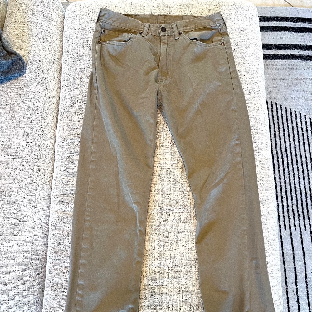 Men's Levis 505 Regular Jeans Straight - Tan / light brown - 34 / 30